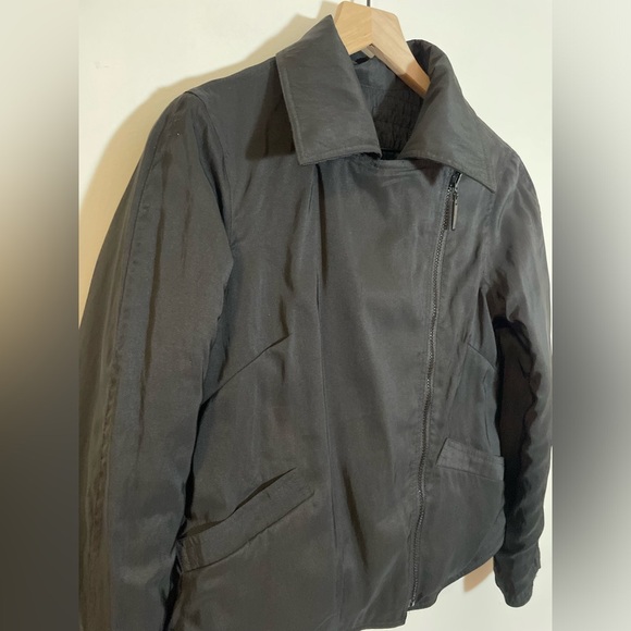 MYCRA PAC ONE Black Reversible Quilted Moto double Diagonal Zip Size 6-8 USA - Picture 4 of 15